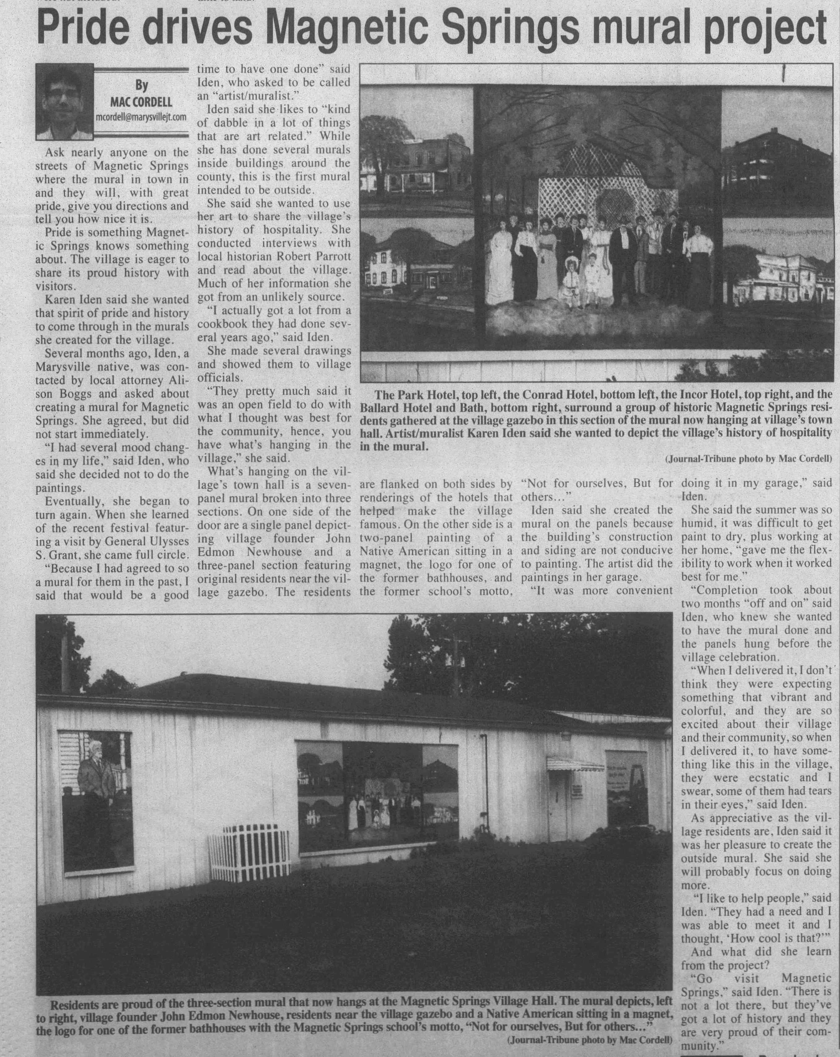 Village of Springs History Springs, OH